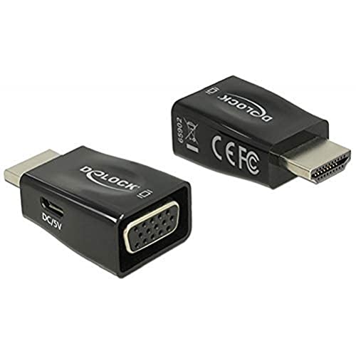 Adaptateur HDMI A mâle vers VGA Femelle DeLOCK convertisseur écran