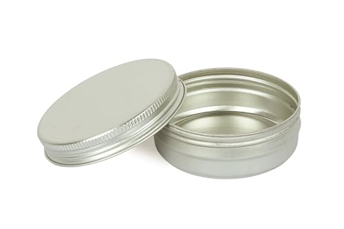 Image of Kalart Creations 60g Aluminium Cosmetic Cream Containers with Threaded Lid for Creams, Pack of 5| Reusable Storage & Packing Jars for Creams, Balms, Scrubs, Waxes