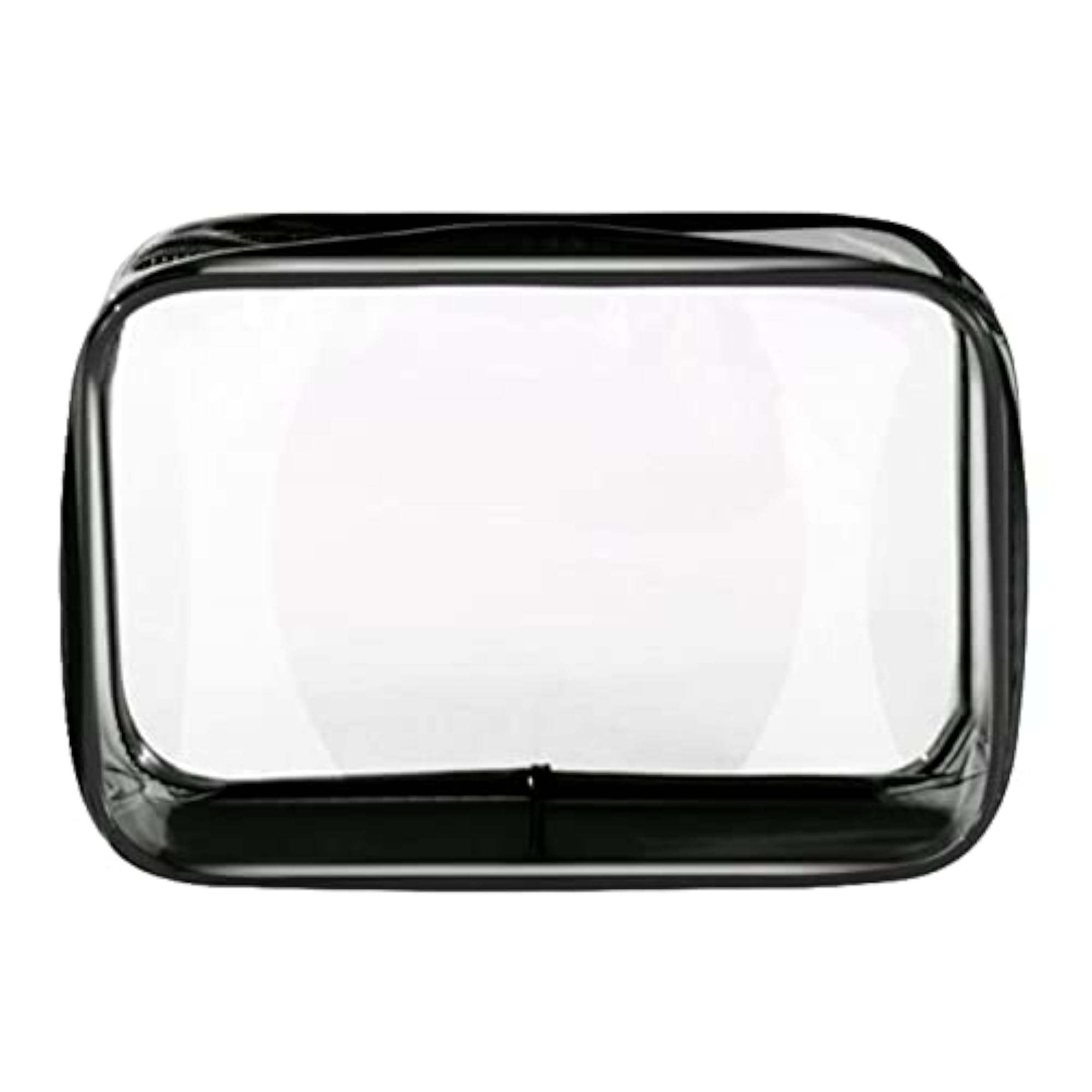 Waterproof Clear Makeup Bag, Reusable Holder, Black