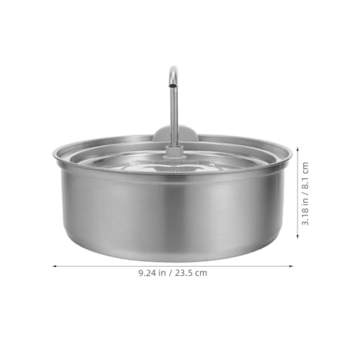 Fuente de agua automática para gatos acero inoxidable miniatura 7