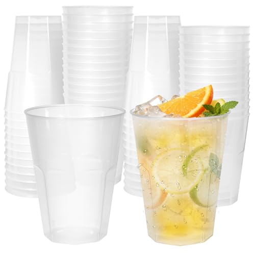 Metionga 50 Stück Partybecher Set Mehrwegbecher 0 3l/10oz Bruchsicheres Polypropylen Plastikbecher für Getränke Feste