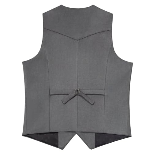 Men's Suede Leather Vest, Business Waistcoat, Vintage Western Cowboy Slim Fit Banquet Suit4
