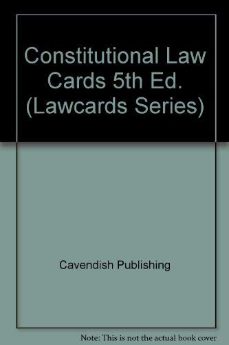 Image of Constitutional Law Cards 5th Ed. (Lawcards Series)