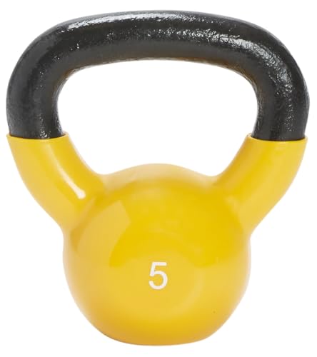 SPRI Kettlebell Weights Deluxe Cast Iron Vinyl Coated