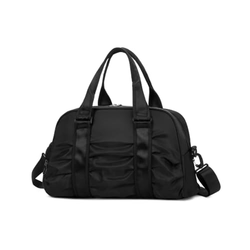 Bolsa Mala De Mão Blogueira Feminina Masculina Academia Esportiva Viagem Porta Tênis Treino Piscina Praia Transversal (Preto)