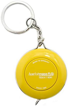 Fun Portable Hoechstmass Roller Tape Measures Yellow with Key Ring! 150cm 60in