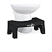 Squat N Go 7” Folding Squatting Stool | The Only Foldable Toilet Stool | Convenient and Compact – Great for Travel | Fits all toilets, Folds for easy storage, Use in any bathroom | BLACK Color |