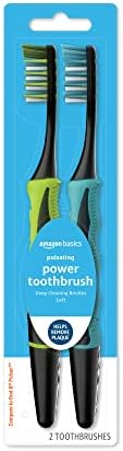 Amazon Basics Soft Electric Toothbrushes for Adults, Pulsating De...