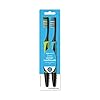 Amazon Basics Soft Electric Toothbrushes for Adults, Pulsating Deep Cleaning, Plaque Removal, Sensitive Gums, Battery Powered, Soft Bristles, 2 Count, Assorted Colors