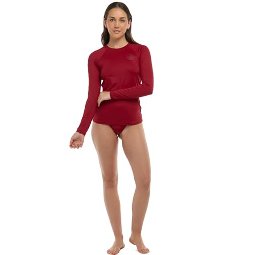Image of Body Glove Womens Smoothies Sleek Solid Long Sleeve Rashguard with UPF 50+
