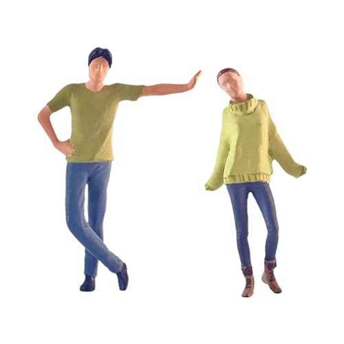 Fancyes 1/64 Diorama Figures Miniature Scene Hobby Street People Model Character Lovers for Fariy Garden Photo Props Railway Sets