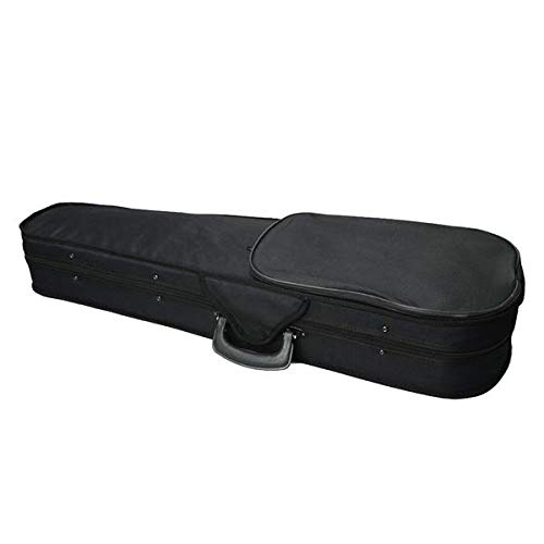 NovaXZ EKUL Durable Cloth Fluff Triangle Shape Case with Beige Lining for 4/4 Violin Black