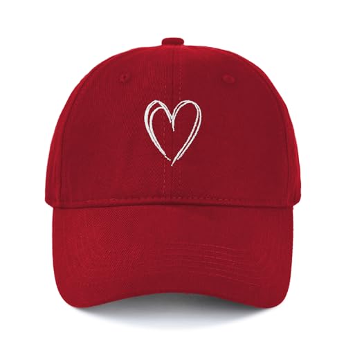 Image of American Trends Womens Baseball Caps Cute Heart Dad Hat, Adjustable Cotton Unisex Cap for Workout, Golf & Everyday Wear