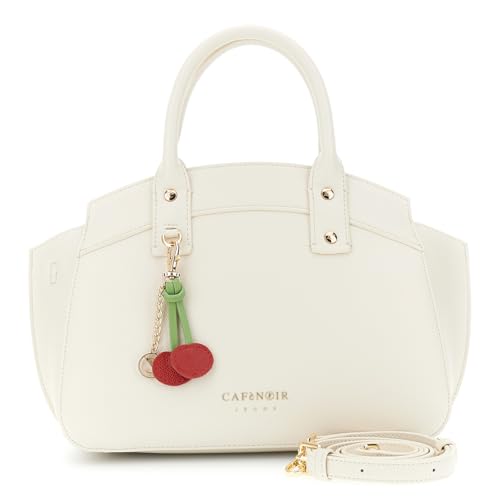 Sac à main CafèNoir effet Saffiano avec breloque