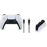 【純正品】DualSense ワイヤレスコントローラー (CFI-ZCT1J)【Amazon.co.jp特典】PS5用コントローラー充電ケーブル3m + DualSense 充電スタンド (CFI-ZDS1J) セット