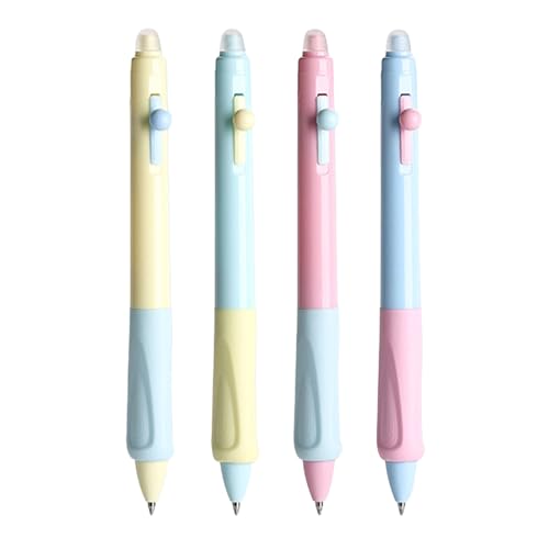 4 PCS 0.5mm格納式ジェルペンニュートラルペンクリエイティブ消去可能なライティングオフィス学用品