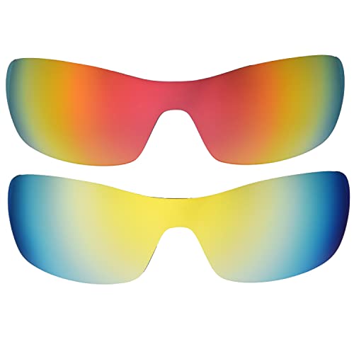 Objectifs Oakley Radar Edge de remplacement verre rouge et or 24 carats