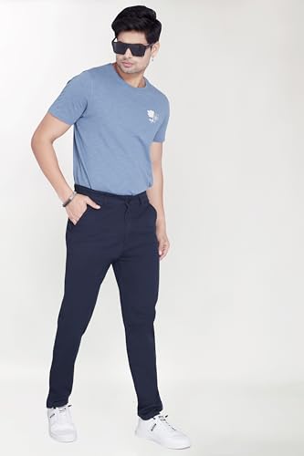 Image of DIVISIVE Men's Regular Fit Cotton Chinos Trousers Pants