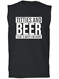Titties and Beer Adult Sleeveless in Black - Large