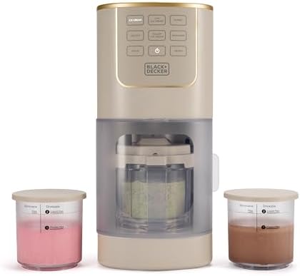BLACK+DECKER Perfect Pint Ice Cream Maker for Homemade Frozen Tre...