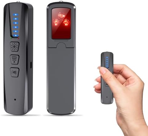 ZHENHAN Hidden Camera Detectors,Anti Spy Detector,Bug Detectors,GPS Tracker Detector,Portable Bug Detector,Hotels,Travel,Home,Office(Black)