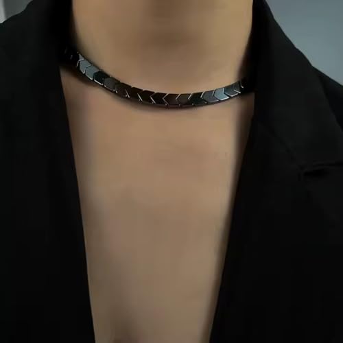Image of Fashion Frill Exclusive Grey Alpha Chevron Neck Chain for Men Stainless Steel Chain for Men Made for him gIft for him