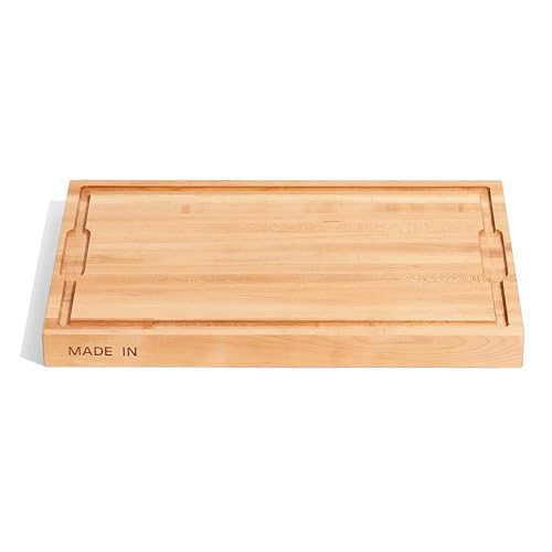 Tabla de cortar de madera maple con asas 45x30 cm miniatura 1