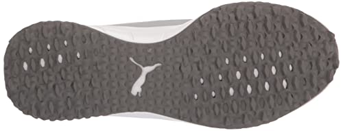 Image of Puma Golf Men's Fusion Grip Golf Shoe, Flat Light Gray- Silver-Quiet Shade, 11.5
