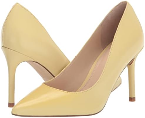 Marc Fisher LTD Women's Salley Pump, Yellow Leather, 9 | Image 6