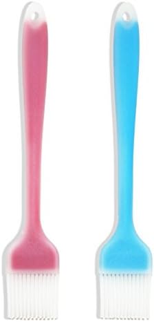Silicone Basting Pastry Brushes, 8.3 Inch, Heat Resistant, Perfect for BBQ, Grilling, Baking, Marinating Meat (Set of 2, Blue&Pink)