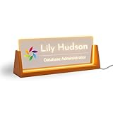 Personalized Name Plate for Office Desk - Business Desk Gift with LED Stand Elegant Office Gift for Coworkers Employees Work Gift for Team Members, Christmas Gifts for Her, Thanksgiving Gifts