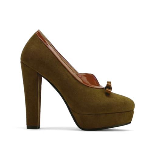 Image of SHODENSE Women Vintage Chunky Platform Loafers Pumps Tassel Round Closed Toe Slip On Suede Block High Heel Dress Loafer Shoes Buckle Strap Oxford Loafers Fringe Pump Dressy Chic Sexy Y2k 4-11 M US