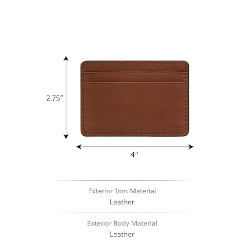 Image of Fossil Men's Steven Leather Card Case & Keyfob Gift Set Wallet, Medium Brown (Model: MLG0791210)