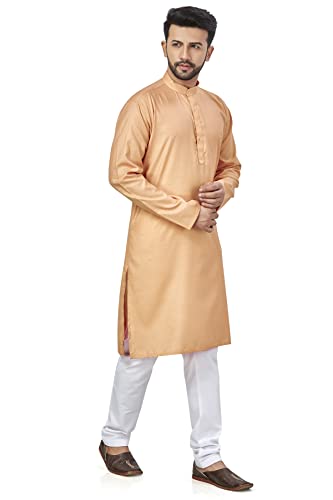 Image of BE ACTIVE Linen Blend Solid Pattern Trendy Comfortable Stylish Full Sleeve Kurta Men's Ethnic Wear