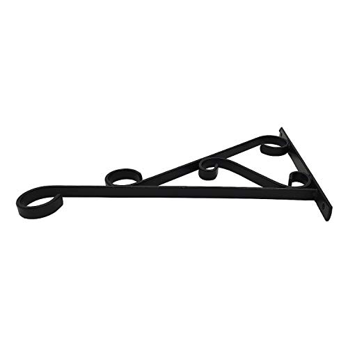 OUTOUR Sturdy Iron Heavy Duty 14" Plant Hook Planter Hanger Bracket for Hanging Wall Garden Decoration Patio Lawn Yard Backyard Indoor Outdoor Decor Home House Balcony Hall Porch, Matte Black
