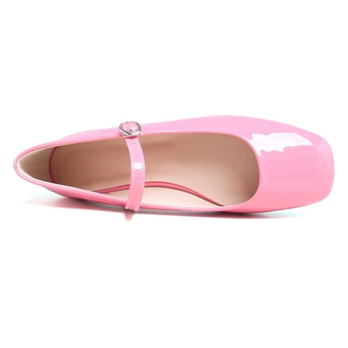 Image of LUXINYU Women's Slip on Flats,Classy Round Toe Solid Classic Mary Jane Ballet Dance Shoes Soft Comfortable PU Flat Shoes