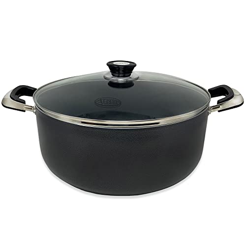 Alpine Cuisine 18 Qt Non-Stick Stock Pot with Glass Lid