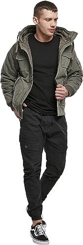 Image of Brandit Individual Wear Men's Hooded Short Jacket- Warm Lightweight Breathable Military Style Everyday Outdoor Field Jacket