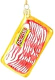 The Bridge Collection Deli Bacon Package Ornament - Pack of Bacon Christmas Tree Ornaments - Breakfast Food Ornament for Holiday Decor - Cooking Ornaments