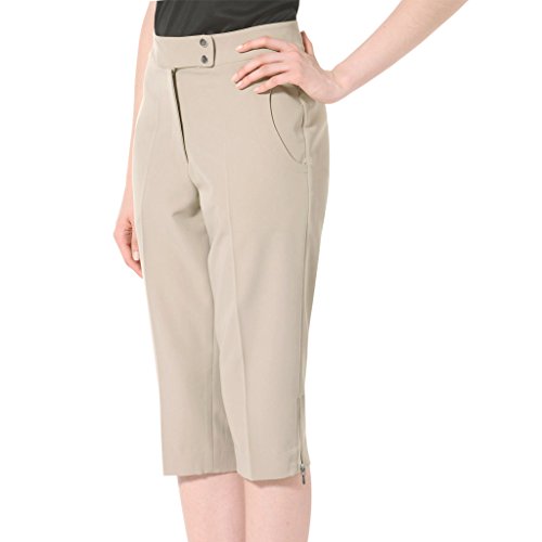 Monterey Club Women's Ultimate Golf Capris Petite #823P (Khaki, Size:2)