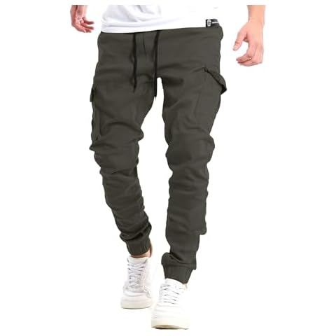 YAOHUOLE Men's Slim Fit Cargo Trousers Cover