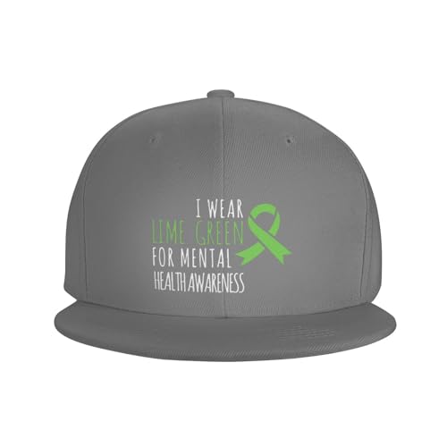 I Wear Lime Green for Mental Health Awareness Outdoor Baseball Hat Flat Hat3