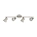 EGLO 204195A Seras Track Light 4-Head Dimmable Adjustable Halogen Hanging Ceiling Fixture for Kitchen Island, Hallway, and Dining Table, 30-Inch, Satin Nickel Finish