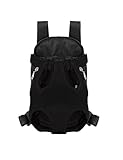 uvbws Black pet Carrier Backpack, Dog Carriers for Small Dogs Backpack, Soft and Durable Small Dog Chest Backpack, Suitable for Walking/Hiking/Camping/Traveling