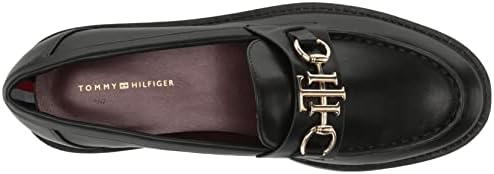 Tommy Hilfiger Women's TREVYS Loafer Flat, Black Leather, 9.5 | Image 4