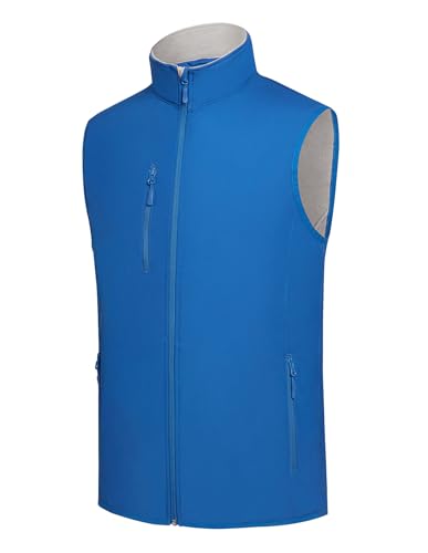 Image of fit space Men's Lightweight Vest Softshell Sleeveless Windproof Jacket with Zipper Pcoket Cycling Travel Hiking Running Golf