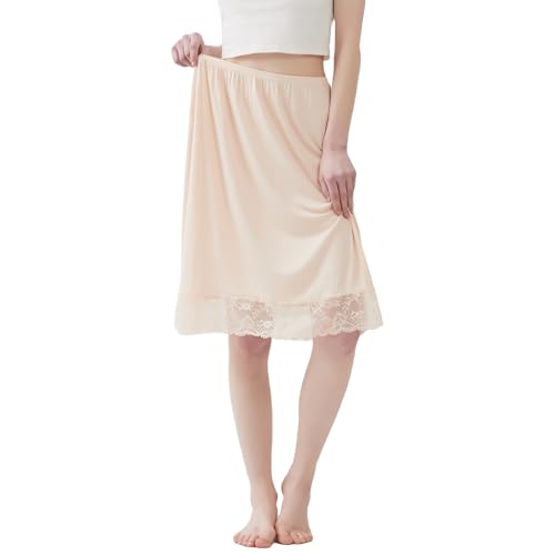 Image of 1 Pack Lace Half Slip Underskirt Half Slips for Under Dresses Skirt Extenders Womens Anti Static Half Slip