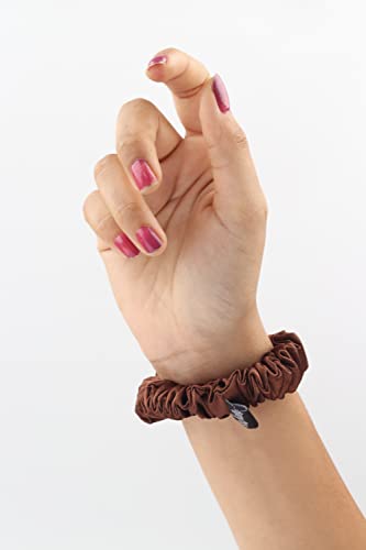 Image of Premium Satin Scrunchies for Women | Hair Bands, Ponytail Holders & Rubber Bands | Skinny, Fluffy, No-Damage Hair Ties | Girls Hair Accessories | Small Size | Pack of 6