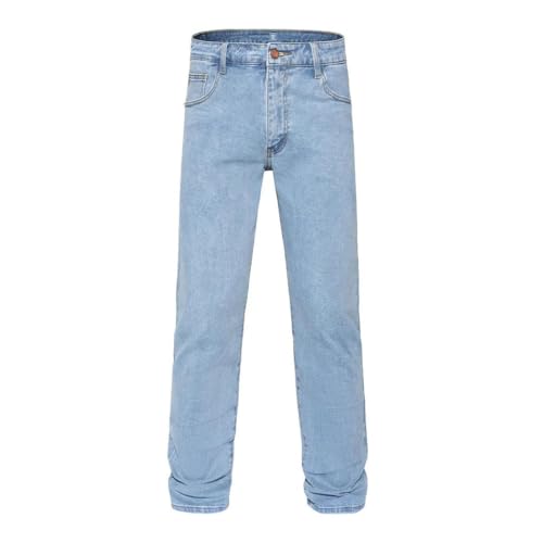 Men's Light Blue Slim Fit Stretch Jeans Versatile Work to Weekend Denim Pants
