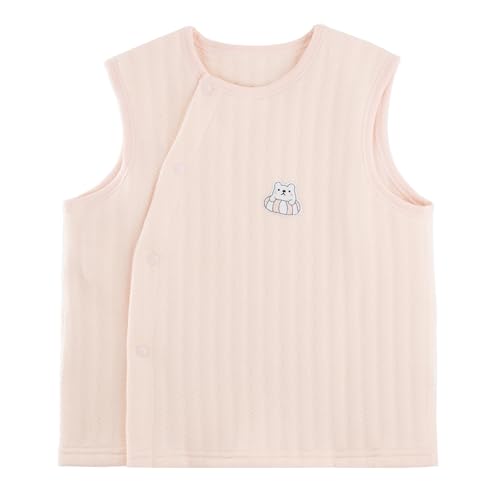 Image of POBIDOBY Baby Vest for Girls & Boys, Purcotton Toddler Reversible Vest for Spring & Autumn